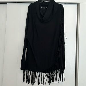 (NWOT) GNW CowlNeck Fringe Sweater